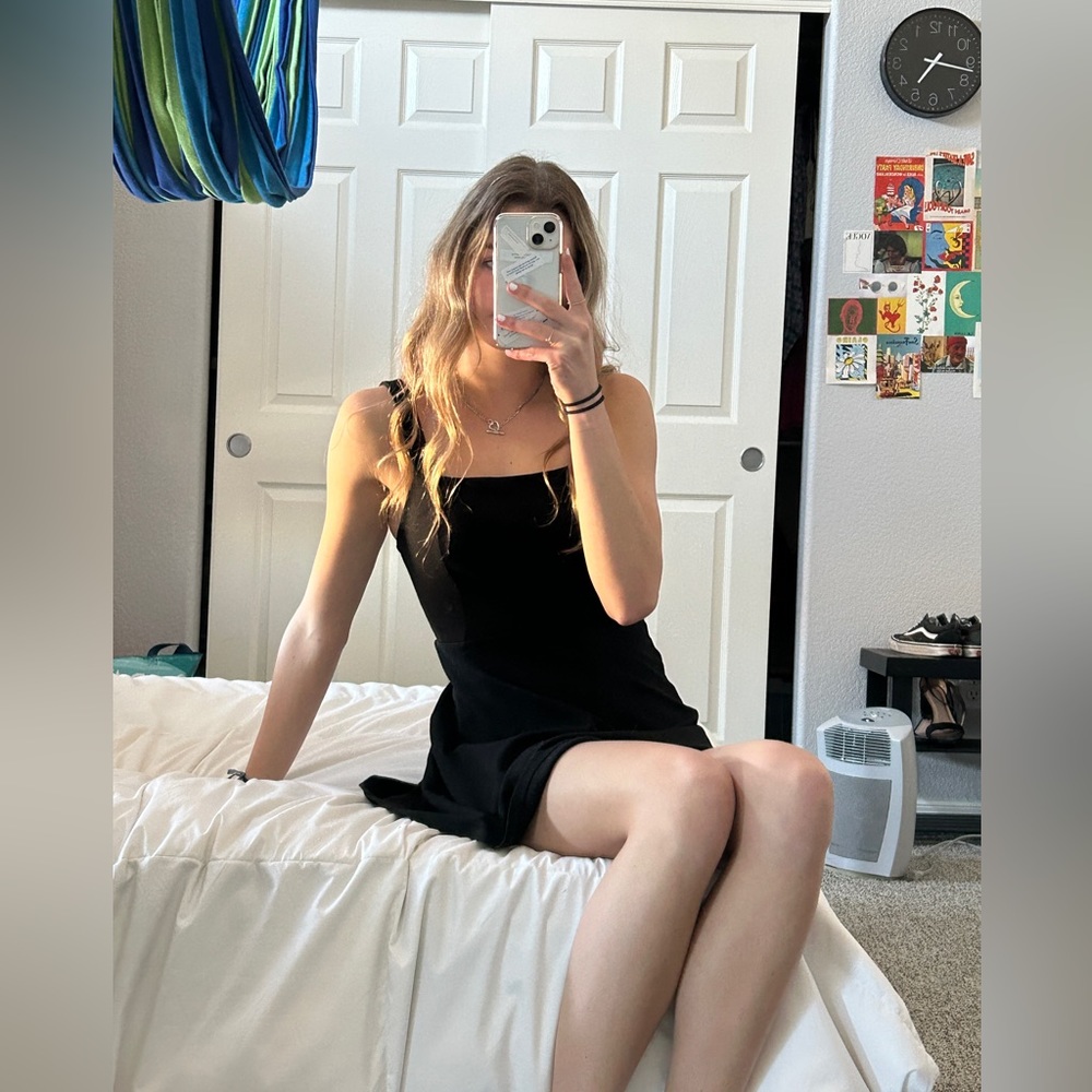 Black Forever 21 Medium Square Neck Dress